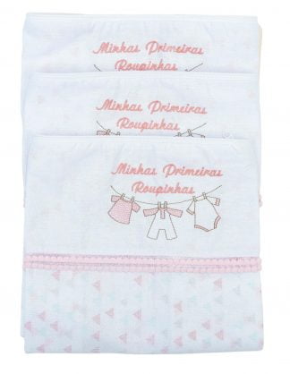 Kit Saquinho Primeira Roupinha Bebê - Rosa - U_