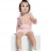 Macacão Bebê Canelado Menina - Rosa - GG
