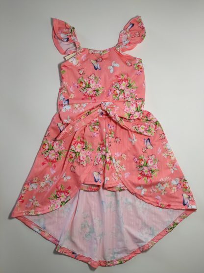 Conjunto Infantil Cropped e Short Saia - Coral - 3