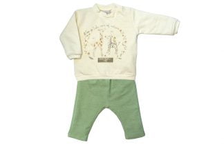 Conjunto Arrumadinho Blusão e Calça Bebê Menina - Verde - 3