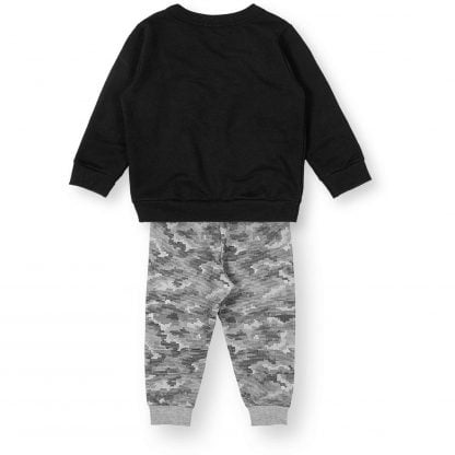 Conjunto Infantil Blusa e Calça Camuflada em Moletom