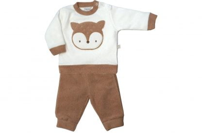 Conjunto Bebê Blusa e Calça em Soft Raposinha - Marrom - 1