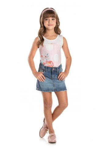 Body Infantil Floral Menina - Rosa - 10