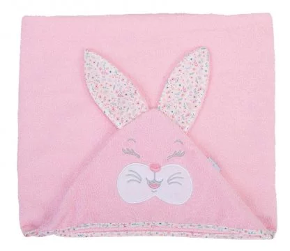 Toalhão de banho com Capuz Menina - Rosa - U