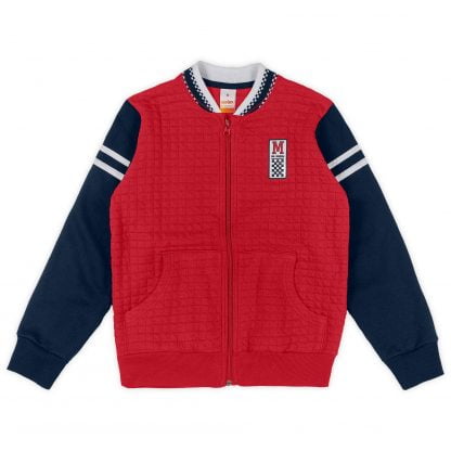 Jaqueta Infantil em Moletom Ribana Matelassê - Vermelho - 16