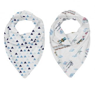 Kit Babador Bandana 2 unidades Bebê - Branco - U