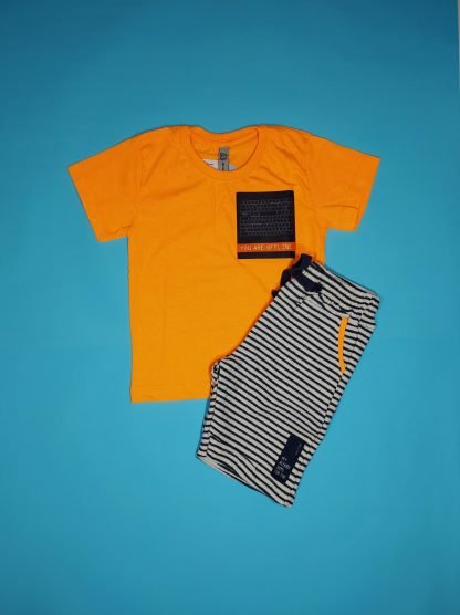 Conjunto Camiseta e Bermuda - Laranja - 3