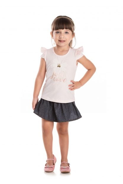 Blusa Infantil Menina - Branco - 3