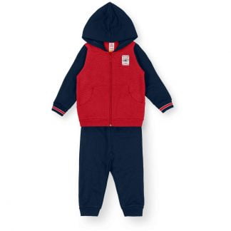 Conjunto Infantil Jaqueta e Calça em Moletom Menino - Vermelho - 8