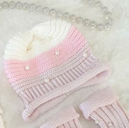 Touca Tricot Riqueza com Pérola Menina