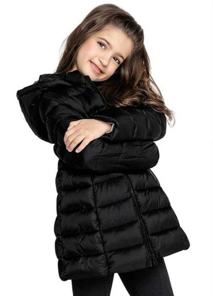 Jaqueta Infantil Puffer Alongadinha Marisol Menina - Preto - 16