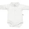 Body Polo Manga Longa Bebê - Branco - 1