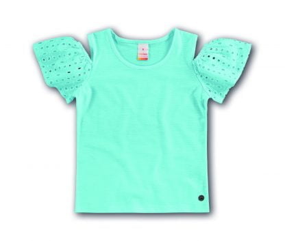 Blusa Infantil Menina - Azul-turquesa - 16