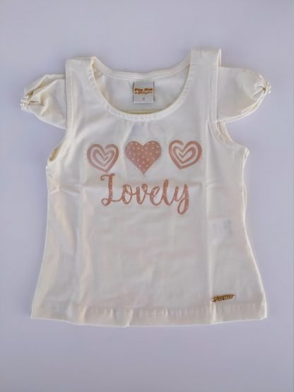 Blusa Infantil em Cotton Menina - Bege - 3