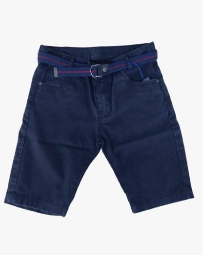 Bermuda Infantil Jeans Casual - Azul-marinho - 8