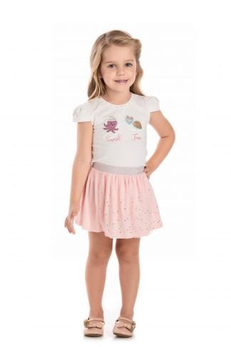 Body Infantil em Cotton Menina - Bege - 3