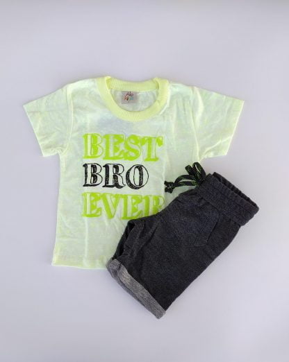 Conjunto Menino Camiseta e Bermuda - Amarelo - 3