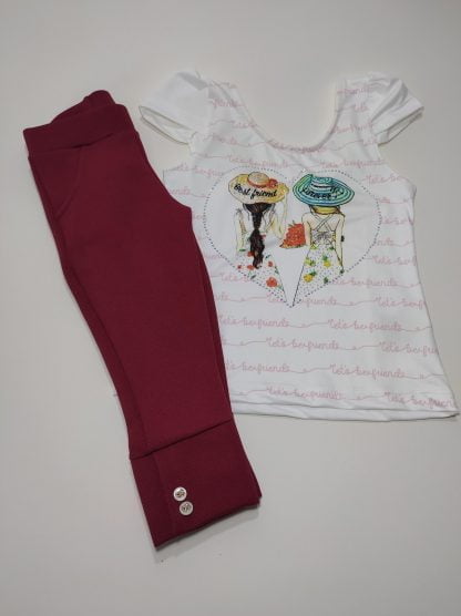 Conjunto Infantil Blusa e Legging Corsário