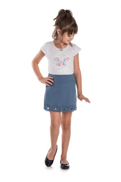 Conjunto Infantil Blusa e Short Saia
