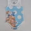 Body Infantil Floral Menina - Azul - 10