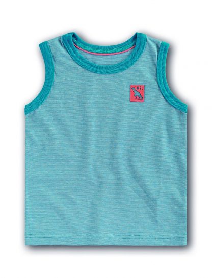 Conjunto Infantil Camiseta, Regata e Bermuda Dinossauro