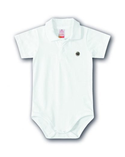 Body Polo Bebê Menino - Branco - 3