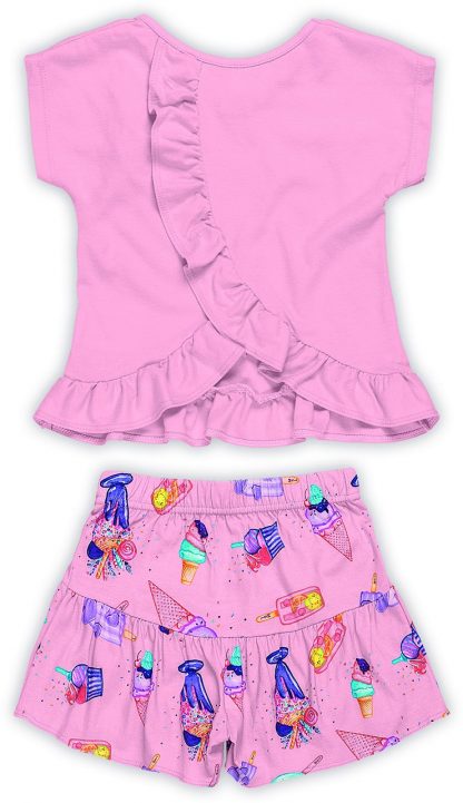 Conjunto Infantil Blusa e Short Menina