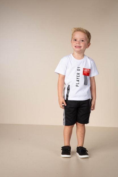 Conjunto Bebê Infantil Menino Verão Camiseta e Bermuda