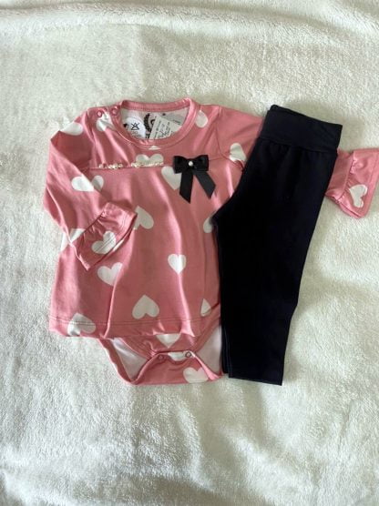 Conjunto Bebê Body Bata e Calça Legging