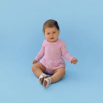 Maiô Manga longa Poá Bebê UV50