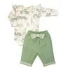 Kit Bebê Body e Calça Suedine Selva - Verde - GG
