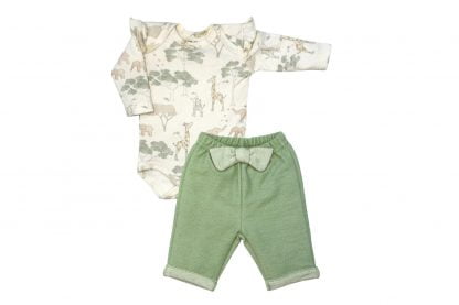 Kit Bebê Body e Calça Suedine Selva - Verde - GG