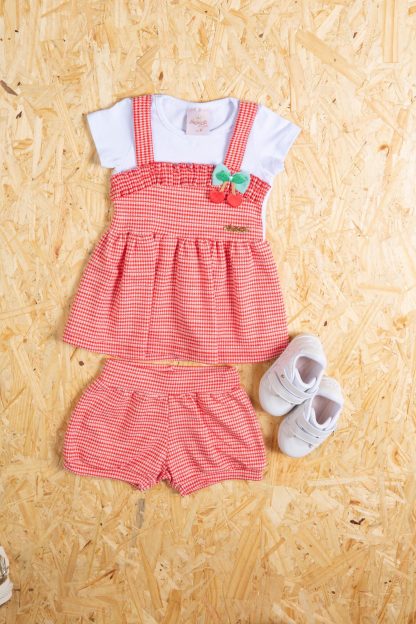 Conjunto Bebê Blusa e Short Menina Estiloso