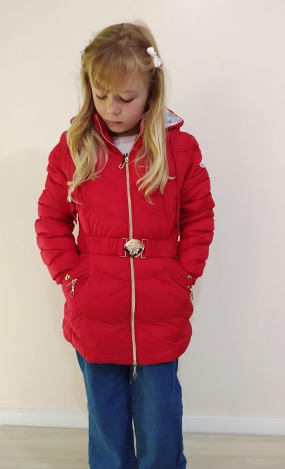 Jaqueta Infantil Juvenil Puffer Microfibra Menina - Vermelho - 18