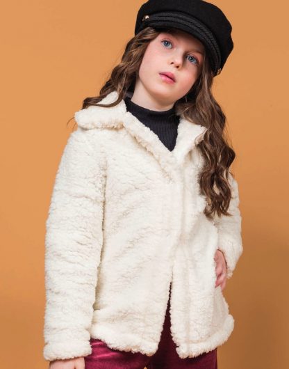 Casaco Teddy Infantil Juvenil Menina - Off White - 16