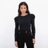 Blusa Manga Longa Bufante Feminina - PT - UNICO