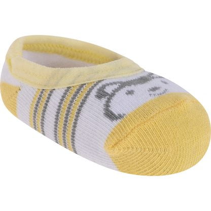 Meia Sapatilha Infantil Bebê Menino - Amarelo - 16A20 (bebê 4 a 9 meses)