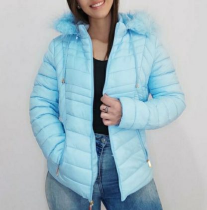 Jaqueta Feminina Microfibra Puffer Bobojaco - Azul-claro - GG(42)