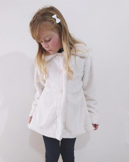 Casaco Teddy Infantil Juvenil Menina - Off White-2 - 16