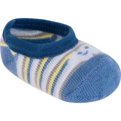 Meia Sapatilha Infantil Bebê Menino - Azul(3) - 00A15 (bebê até 3 meses)