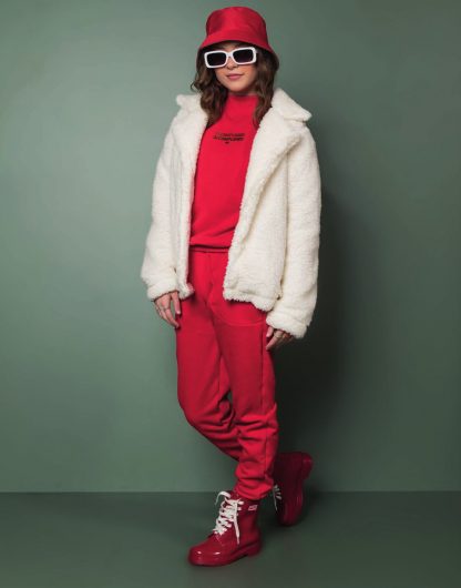 Casaco Teddy Infantil Juvenil Menina - Off White (Sem Botão) - 16