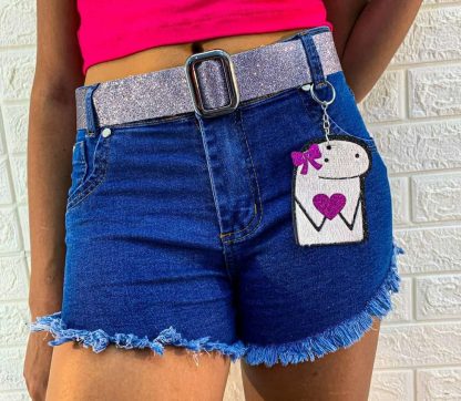 Short Jeans Infantil Juvenil Menina Moda Blogueirinha - Azul-marinho - 16