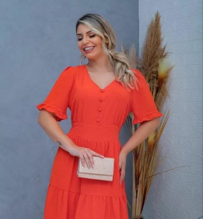 Vestido Feminino Midi Mulher Verão