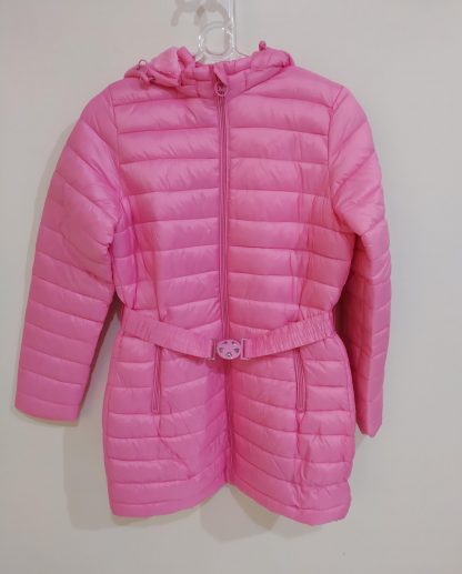 Jaqueta Infantil Juvenil Puffer Microfibra Bobojaco Menina - Rosa (Com Cinto Removivel) - 16