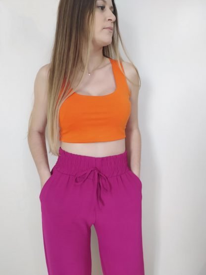 Calça Pantalona Alfaiataria Feminina Tecido Duna