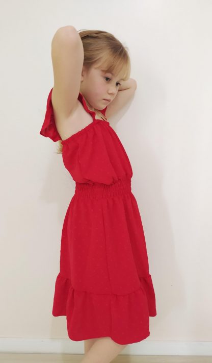 Vestido Infantil Juvenil Menina Vermelho Natal Ano Novo - Branco - 16