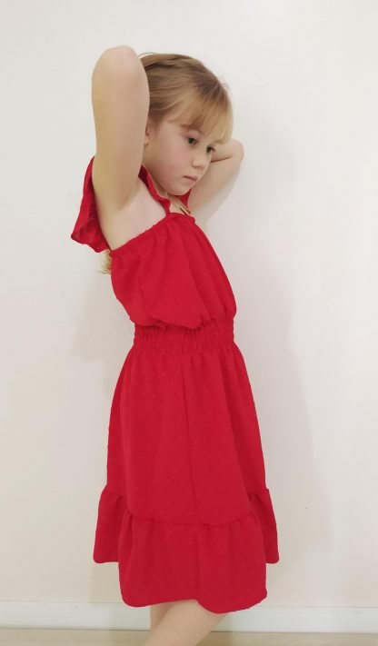 Vestido Infantil Juvenil Menina Vermelho Natal Ano Novo - Branco - 16