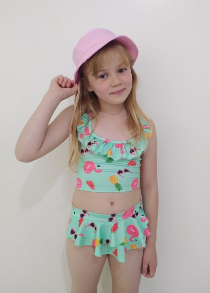 Maiô Biquini Infantil Menina Roupa Moda Praia - Biquini Verde - 12