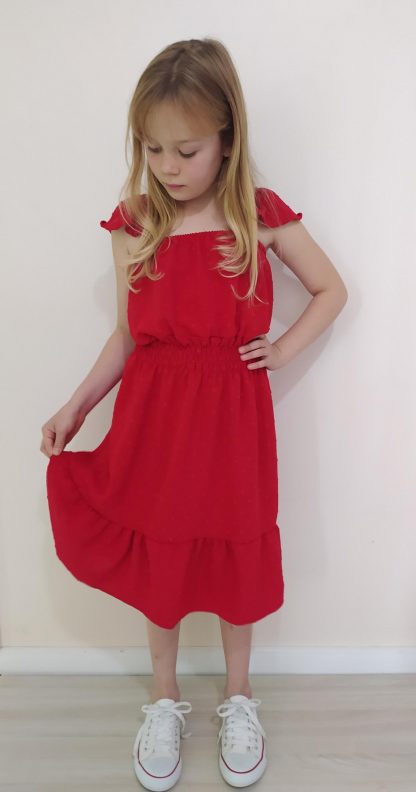 Vestido Infantil Juvenil Menina Vermelho Natal Ano Novo