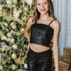 Conjunto Paete Brilho Juvenil Menina Festa Natal Ano Novo